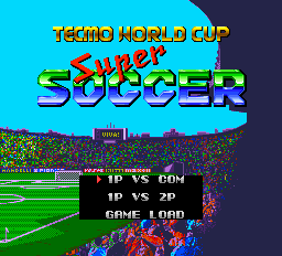 Tecmo World Cup Super Soccer Title Screen